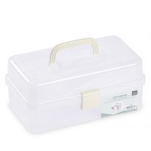 Boîte De Rangement - 10 Compartiments - 31 X 17 X 15 Cm - Transparent - Vaessen Creative