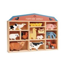 Set D'Animaux En Bois : Animaux De La Ferme - Tender Leaf