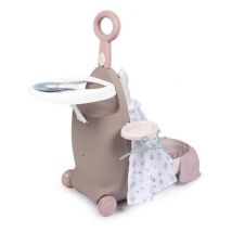 Valise Nurserie 3 En 1 - Baby Nurse - Pour Poupons Jusqu'a 42cm - Beige/rose/blanc - Smoby