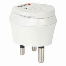 Skross Adaptateur De Voyage 2-en-1 Universel Pour Europe Et Afrique Du Sud 16a Blanc