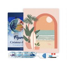 Diamond Painting Broderie Diamant Figured’art 40x50cm Toile Tendue Sur Châssis En Bois - Diamants Carrés - Arche Vers La Mer - Figured'Art