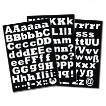 Lettres Adhésives Grandes Et Petites, 3cm,din A4,autocollant, 3feuilles - Rayher