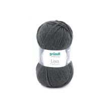 Fil À Tricoter Lisa Premium Uni - Grundl 25 Gris - Gründl