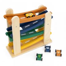 Rampe De Course En Bois Avec 4 Voitures - Trixie