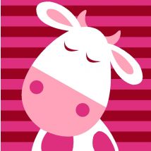Kit Canevas Soudan La Vache Rose 20x20cm - SEG