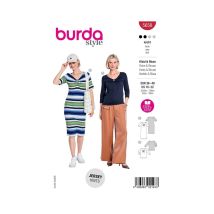 Patron Burda Style 5658 – Robe En Jersey Fronnée | Tailles 36-48 Taille N°fr 36-48