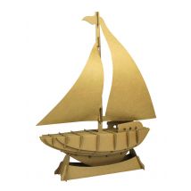 Maquette En Carton Bateau Voilier 36 X 45 X 10 Cm - Megacrea DIY