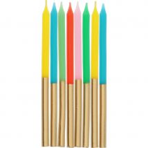 24 Bougies Retro Métallique - 10 Cm - Annikids