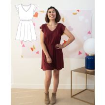 Patron Robe Jersey - Emilie- Taille 34 À 48 - Majam