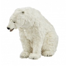 Hansa Peluche Geante Ours Polaire Assis 92 Cm H Et 155 Cm L - Hansa Peluches Géantes