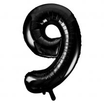 Ballon Géant Chiffre 9 Noir (86 Cm) - Annikids