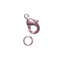 Fermoir Carabinier Avec Anneau, Or Rose, 9,5mm, 2 Pces - Rayher