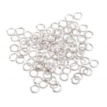 100 Anneaux Ouverts 6 Mm Métal Argenté Clair Épaisseur 1 Mm - Création Bijoux Perles - La boutique de Karine