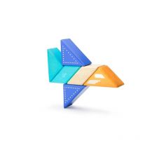 6 Blocs En Bois Magnétiques - Avion À Réaction - Tegu