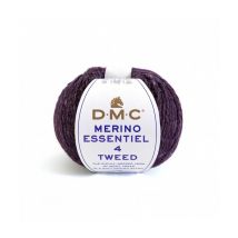 Pelote De Laine Merino Essentiel 4 Tweed - Dmc 905 Violet - Dmc