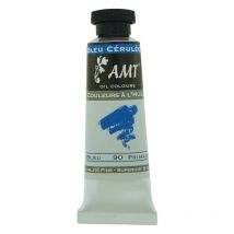 Peinture À L'Huile Fine En Tube Bleu Ceruleen 45ml - Amt