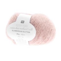 Fil À Tricoter Essentials Super Kid Mohair Loves Silk Glamorous Glitter: Luxe, Douceur Et Créativité - 25gr - Rico Design 03 Abricot