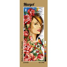 Canevas Pénélope Antique Rêve Rose 25x60cm - Margot