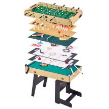 Table Multi Jeux Pliable 16 En 1 Pour Ado - Baby-foot, Ping Pong, Billard, Bowling, Palets,... - Kangui