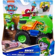 Coffret Pat Patrouille Rescue Wheels : Tout Terrain De Recyclage + Rocky - Vehicule Transformable - Figurine Chien - Paw Patrol - Spin Master - Pat 