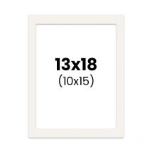 Passe-partout - Blanc Cassé - 13x18cm - Photo 10x15cm - Pour Cadre - Encadrement - Aedes
