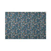 Tissu Viscose Champêtre Denisebleu Vendu Par 50 Cm - Distrifil