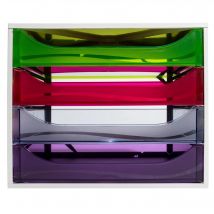 Module De Classement Ecobox Linicolor 4 Tiroirs - Arlequin - Exacompta