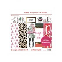 Bloc De 48 Feuilles Recto Miss Claus Craft Smith - Craft smith