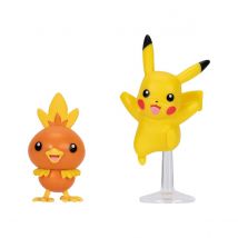 Pokémon - Pack 2 Figurines First Partner Battle Figure Set Poussifeu & Pikachu 10 - Jazwares