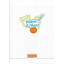 Cahier - A4 - Grands Carreaux - Poésie Et Chant - Polypro - 48 Pages - Transparent - Clairefontaine
