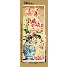 Canevas Antique Orchidées 25x60cm - SEG
