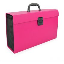 Trieur - Valisette - Classement - 19 Compartiments - Rose - Format A4+ - Rapesco - Esselte