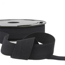 Bobine 50m Sergé Coton Noir - Mediac