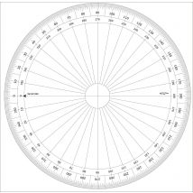 Rapporteur Cercle Entier Degrés Ø 30 Cm - Graphoplex