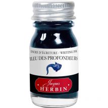 Encre Pour Stylos Plume - Calligraphie - Bleu Des Profondeurs - Herbin - Flacon 10ml - Jacques Herbin