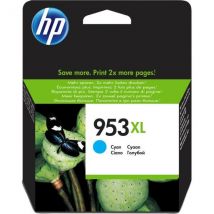 Hp 953xl Cartouche D'Encre Cyan Grande Capacité Authentique (f6u16ae) Pour Hp Officejet Pro 8710/8715/8720