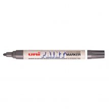 Lot De 12 Marqueurs Pointe Conique Moyenne Paint Marker Px20 2,2 - 2,8mm Gris Uni-ball - Uni-Ball