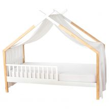Ciel De Lit Cabane, Toile En Double Gaze Pois Dorés - Sevira Kids