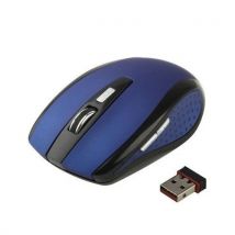 Souris Sans Fils Universelle Optique 2600 Dpi 2.4 Ghz Usb Plug & Play Bleue Neuf Yonis - Yonis