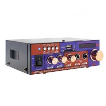 Avizar Amplificateur Audio Stéréo Multifonction Bluetooth Usb Sd Fm Violet