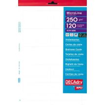 Pack 120 Cartes Visite Blanc 250g.85x54 - Apli