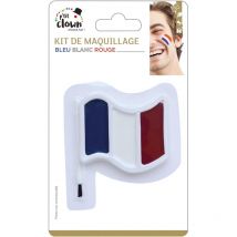 Maquillage - Palette Avec Pinceau - Bleu, Blanc, Rouge - Déguisement - Supporter - Petit Joueur
