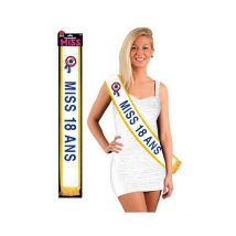 Echarpe - Miss 18 Ans - Déguisement - Fête - Anniversaire - Studio H