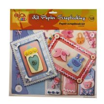 Kit Papier 30x30cm Scrapbooking Naissance Fille Et Garçon - Erica - Generic