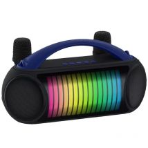 Enceinte Bluetooth Portable Sans Fil Extérieure Avec Lumières Rgb Et Mics Bleu Yonis - Yonis