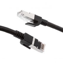 Force Power Câble Ethernet Rj45 Cat8 S/ftp Mâle Vers Mâle Haute Vitesse 1.5m Noir