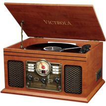 Chaîne Stéréo 6-in-1 Victrola Classic - Platine Vinyle Bluetooth - Acajou