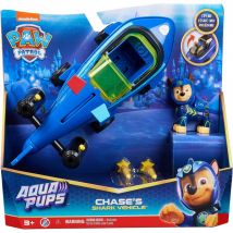 Pat Patrouille Aqua Pups : Chase Et Son Sous-marin Requin - Figurine Chien - Vehicule De Luxe - Paw Patrol - Spin Master - 20140363 - Pat Patrouille