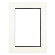 Passe-partout Double Blanc Avec Liseré Noir 30x40 Cm Ouverture 20x30 Cm - Ceanothe