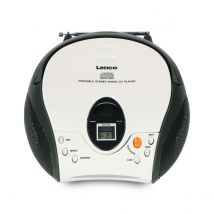 Lenco Radio Fm Stéréo Portable Avec Lecteur Cd Et Antenne Télescopique Blanc
